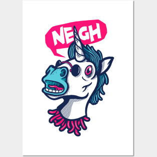 Unicorn Neigh Posters and Art